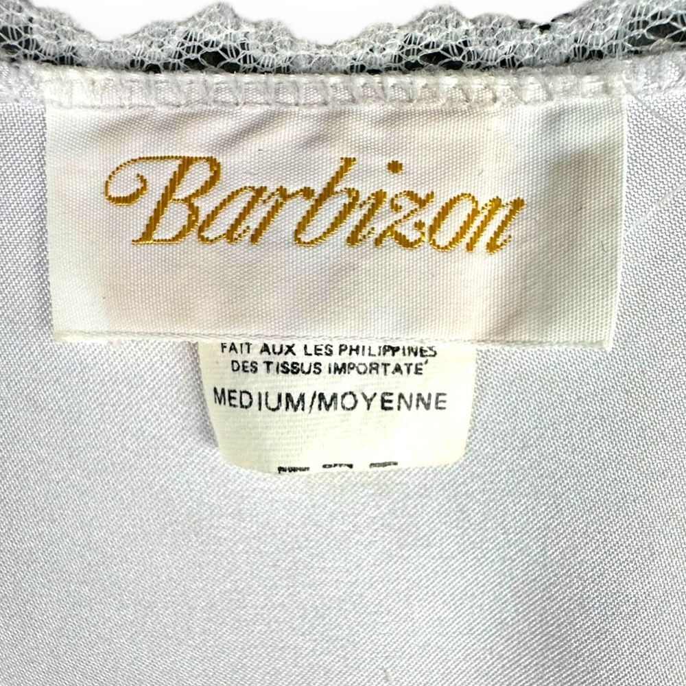 VTG Barbizon Nightgown Women's sz Med Embroidered Ruffle Lace Pearl Button GUC - Picture 4 of 11
